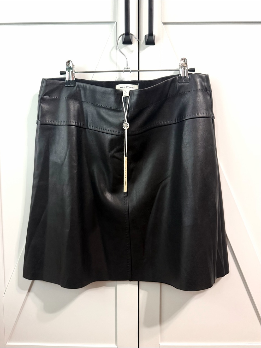 Max Studio faux leather skirt
